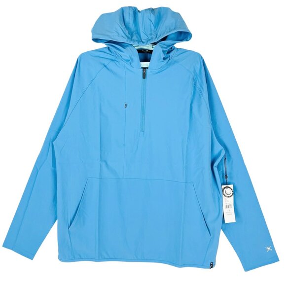 Kenneth Cole Golf Water Resistant 1/4 Zip Hoodie Anorak Jacket Sz L Lightweight - Picture 1 of 12